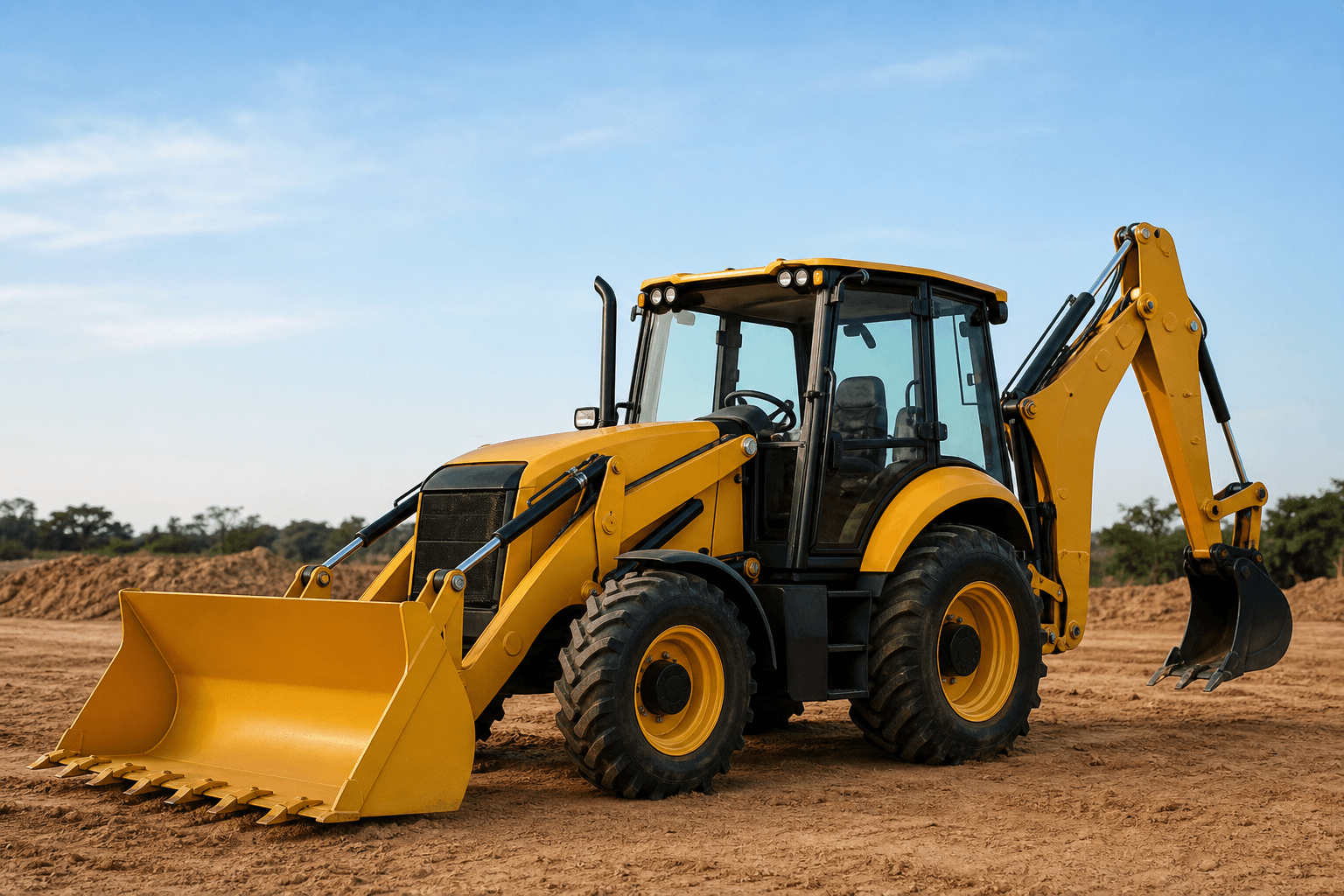 Retroescavadeira 4x4 — imagem demonstrativa