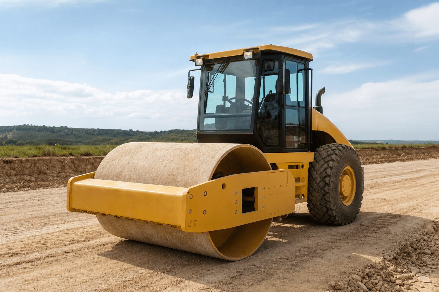 Rolo compactador — imagem demonstrativa